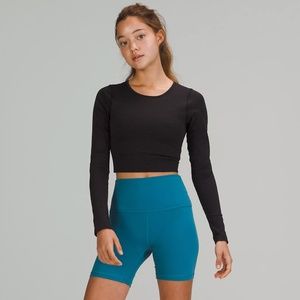 Lululemon Ebb to Street Long Sleeve Shirt - Size 12 - Black